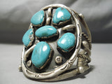 Colossal Important Vintage Native American Navajo Turquoise Sterling Silver Alice Bracelet-Nativo Arts