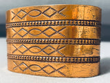 One Of The Best Noteworthy Vintage Native American Navajo Copper Bracelet-Nativo Arts