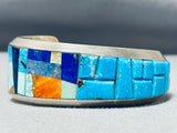 Mel Francis Native American Navajo Turquoise Sugulite Lapis Sterling Silver Bracelet-Nativo Arts