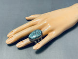 One Of The Best Vintage Spiderweb Turquoise Sterling Silver Ring-Nativo Arts