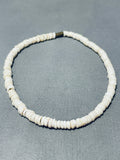 Amazing Vintage Navajo White Shell Native American Necklace Old-Nativo Arts