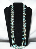 Spectacular Navajo Native American Turquoise 4 Strand Necklace-Nativo Arts