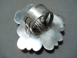 Big Huge Buffalo Native American #8 Turquoise Sterling Silver Heavy Ring-Nativo Arts