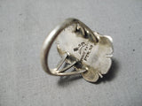 Important Smithsonian Vintage Native American Navajo Turquoise Sterling Silver Ring-Nativo Arts