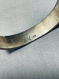 Amazing 14k Detailed Vintage Native American Navajo Sterling Silver Bracelet-Nativo Arts