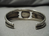 Striking Vintage Native American Navajo Cerrillos Turquoise Sterling Silver Bracelet-Nativo Arts