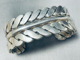 Craziest Rope Vintage Native American Navajo Heavy Handmade Sterling Silver Bracelet-Nativo Arts
