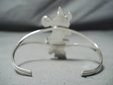 Whimsical Zuni Mother Of Pearl Sterling Silver Bracelet Native American-Nativo Arts
