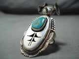Excellent Navajo Royston Turquoise Sterling Silver Ring Native American-Nativo Arts