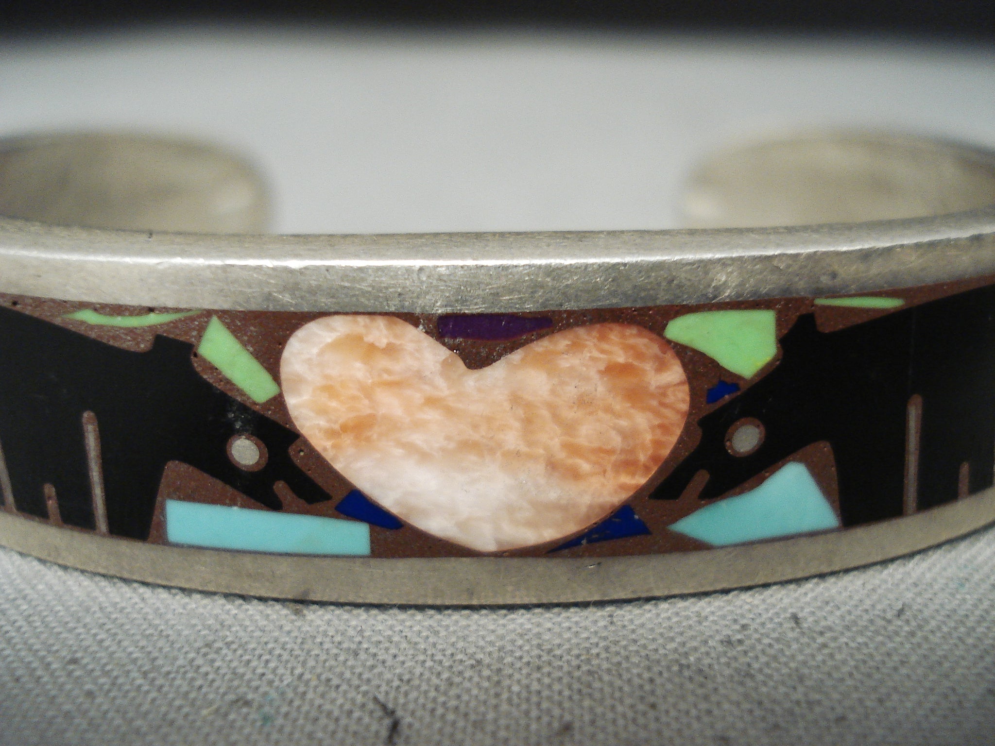 Native American deals Heart Solid Sterling Cuff