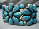 Incredible Vintage Native American Navajo Blue Gem Turquoise Sterling Silver Native Bracelet-Nativo Arts