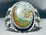 Native American Importanmt Green Deposit #8 Turquoise Verdy Jake Sterling Silver Bracelet-Nativo Arts
