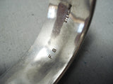 One Of The Best Rare Mine Turquoise Vintage Native American Navajo Sterling Silver Bracelet-Nativo Arts