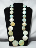 Fantastic Santo Domingo Turquoise Sterling Silver Necklace Native American-Nativo Arts