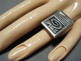 Historical Michael Kabotie Vintage Native American Hopi Sterling Silver Ring- Extremely Rare-Nativo Arts