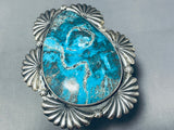 One Of The Best Aqua Blue Turquoise Native American Sterling Silver Bracelet-Nativo Arts