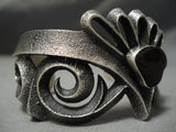 Important Native American Navajo Aaron Anderson Light Opal Sterling Silver Bracelet-Nativo Arts