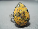 Dynamic Navajo Bumblebee Jasper Sterling Silver Ring Native American-Nativo Arts