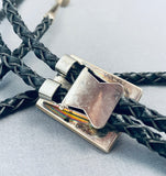 Harlan Coonsis Vintage Native American Zuni Turquoise Sterling Silver Knifewing Bolo Tie-Nativo Arts