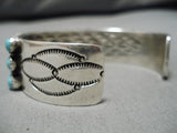 Heavy And Rare!! Vintage Native American Navajo Snake Eyes Turquoise Sterling Silver Bracelet-Nativo Arts