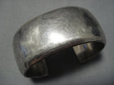 Marvelous Vintage Navajo Sterling Silver Native American Bracelet Cuff Old-Nativo Arts