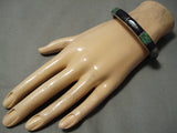 Marvelous Vintage Native American Navajo Sugulite Green Turquoise Sterling Silver Bracelet-Nativo Arts