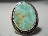 Outstanding Vintage Native American Navajo Royston Turquoise Sterling Silver Ring Old-Nativo Arts