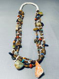 Unforgettable Vintage Native American Navajo Turquoise Sterling Silver Necklace-Nativo Arts