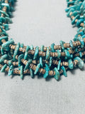 Roe Yazzie Native American Navajo Turquoise Heishi Sterling Silver Necklace-Nativo Arts