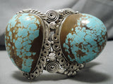 Biggest Best Ben Begaye Vintage Native American Navajo #8 Turquoise Sterling Silver Bracelet-Nativo Arts