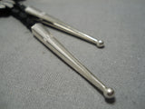 Exceptional Vintage Native American Navajo Hand Carved 3d Horny Toad Sterling Silver Bolo Tie-Nativo Arts