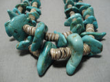 Exquisite Vintage Navajo Native American Turquoise Sterling Silver Necklace-Nativo Arts