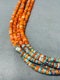 One Of The Most Unique Pueblo Turquoise Shell Sterling Silver Necklace-Nativo Arts
