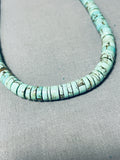 Native American Exquisite Vintage Santo Domingo Turquoise Sterling Silver Necklace-Nativo Arts