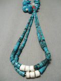 Tremendous Vintage Navajo Turquoise Nugget Native American Necklace Old-Nativo Arts