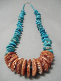 Native American Incredible Vintage Santo Domingo Turquoise Nugget Shell Necklace Old-Nativo Arts