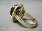 Best Vintage Navajo 14k Gold Lapis Lazuli Native American Ring0 7 Grams!-Nativo Arts