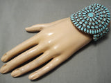 Authentic Vintage Native American Navajo Larry Moses Begay Turquoise Sterling Silver Bracelet-Nativo Arts