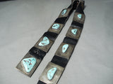 Beeny Boyd Vintage Native American Navajo Turquoise Slab Sterling Silver Concho Belt-Nativo Arts