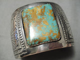 Best Vintage Native American Navajo Squared Royston Turquoise Sterling Silver Bracelet Old-Nativo Arts