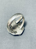 Brilliant Vintage Native American Navajo Morenci Turquoise Sterling Silver Ring-Nativo Arts
