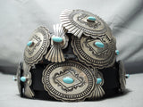 Important Vintage Native American Navajo Del Delgarito Turquoise Sterling Silver Concho Belt-Nativo Arts