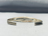 Triple Moon Vintage Native American Navajo Lapis Sterling Silver Bracelet-Nativo Arts