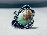 Superior Vintage Native American Navajo Royston Turquoise Sterling Silver Ring-Nativo Arts
