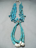 Fascinating Vintage Native American Navajo Kingman Royston Turquoise Shell Jacla Necklace-Nativo Arts