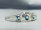 Fabulous Native American Navajo Sleeping Beauty Turquoise Sterling Silver Bracelet-Nativo Arts