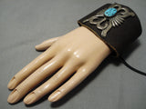 Incredible Vintage Native American Navajo Turquoise Sterling Silver Ketoh Bowguard Bracelet-Nativo Arts