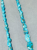 Native American One Of The Best Vintage Santo Domingo Turquoise Inlay Sterling Silver Necklace-Nativo Arts