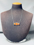 Vibrant Native American Navajo Spiny Oyster Sterling Silver Necklace-Nativo Arts