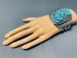 Native American Most Intricate Horse Turquoise Sterling Silver Bracelet Cuff-Nativo Arts
